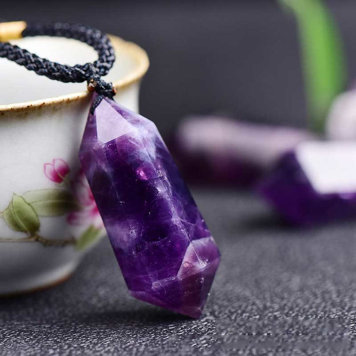 Natural Crystal Amethyst Healing Necklace - Lyra-Amethyst-State of Style
