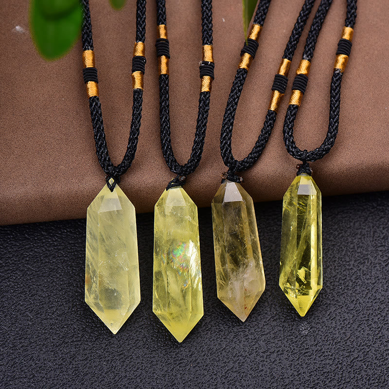 Natural Crystal Amethyst Healing Necklace - Lyra-Citrine-State of Style