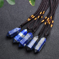 Natural Crystal Amethyst Healing Necklace - Lyra-Lapis Lazuli-State of Style