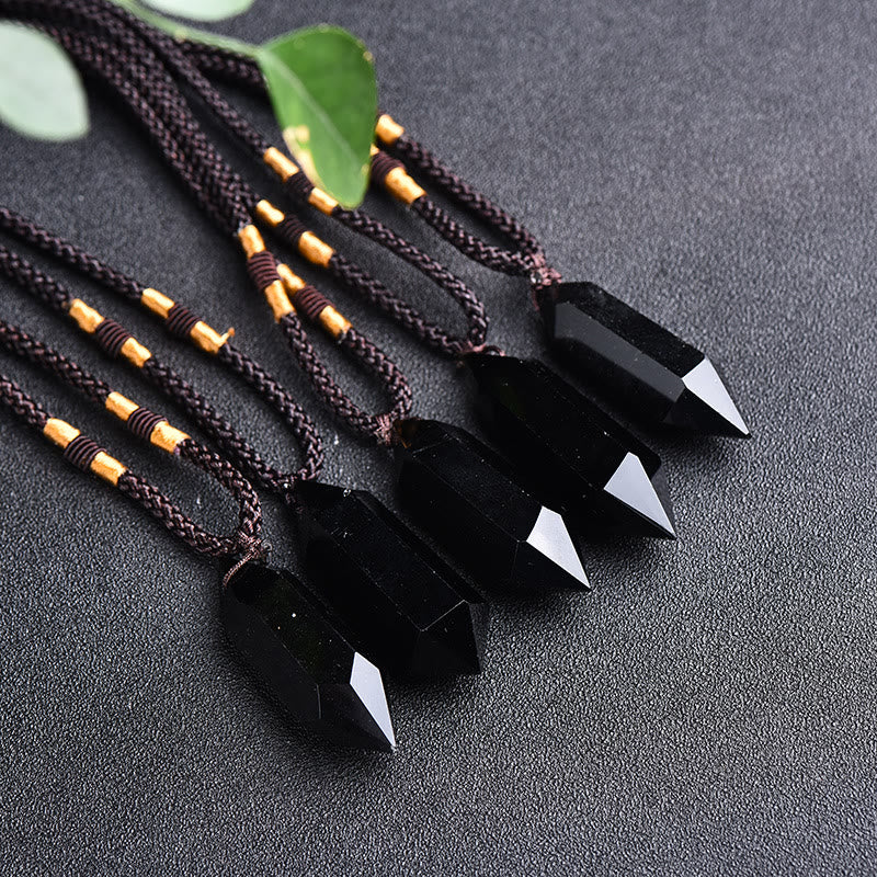 Natural Crystal Amethyst Healing Necklace - Lyra-Obsidian-State of Style