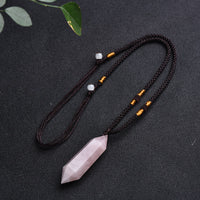 Natural Crystal Amethyst Healing Necklace - Lyra-Rose Quartz-State of Style