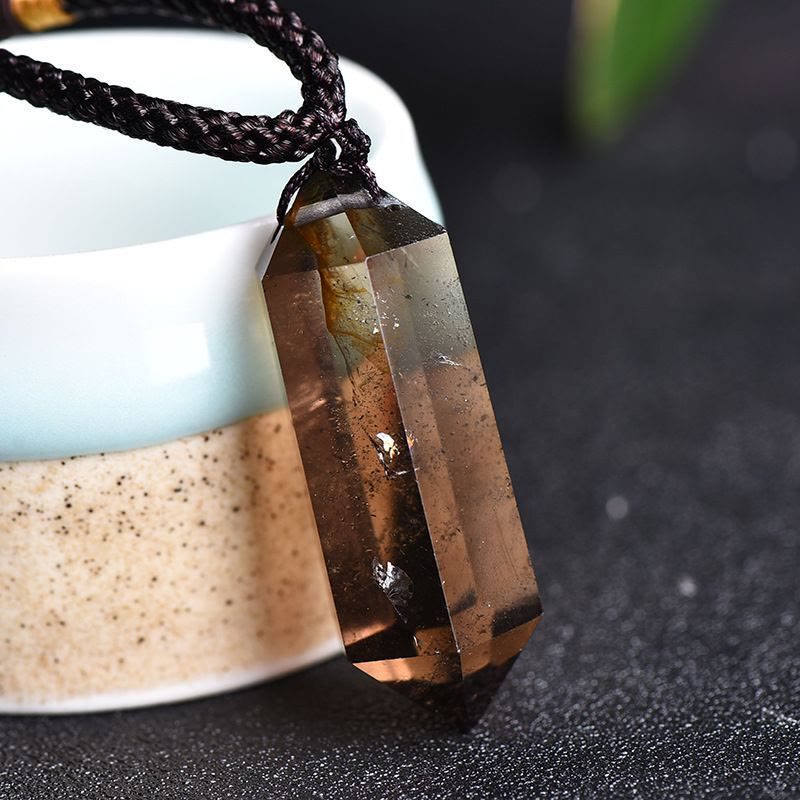 Natural Crystal Amethyst Healing Necklace - Lyra-Smoky Quartz-State of Style