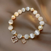 NATURAL CRYSTAL AND PEARL BRACELET-State of Style