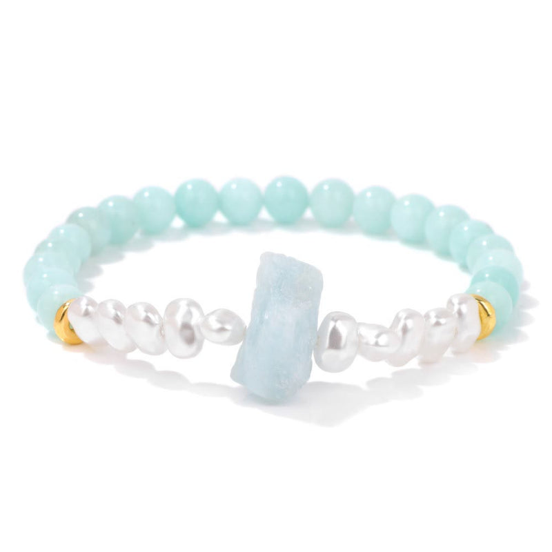 Natural Crystal Bead Bracelet - Eline-Amazonite-State of Style