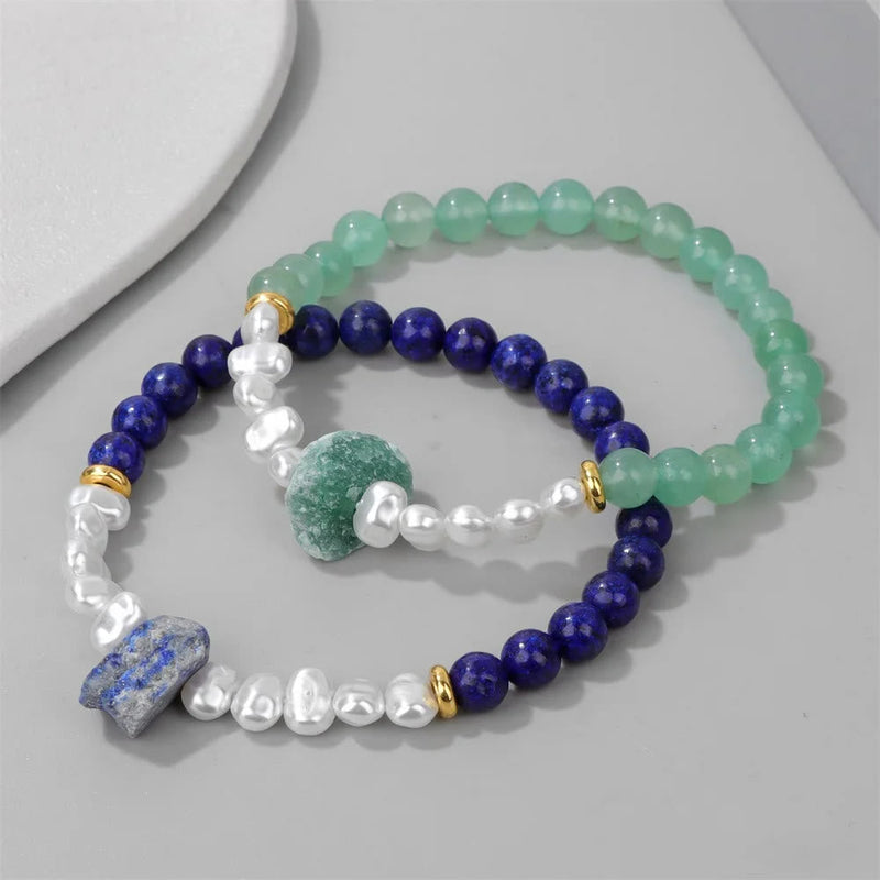 Natural Crystal Bead Bracelet - Eline-Amethyst-State of Style