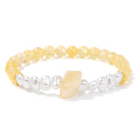 Natural Crystal Bead Bracelet - Eline-Citrine-State of Style