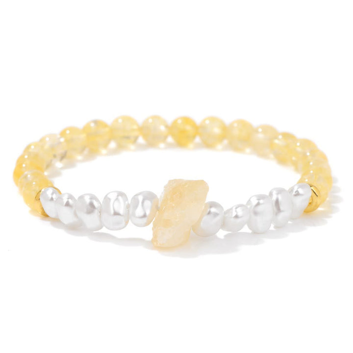 Natural Crystal Bead Bracelet - Eline-Citrine-State of Style