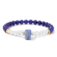Natural Crystal Bead Bracelet - Eline-Lapis Lazuli-State of Style
