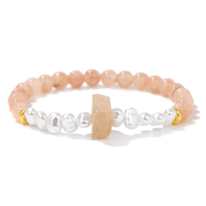 Natural Crystal Bead Bracelet - Eline-Sunstone-State of Style