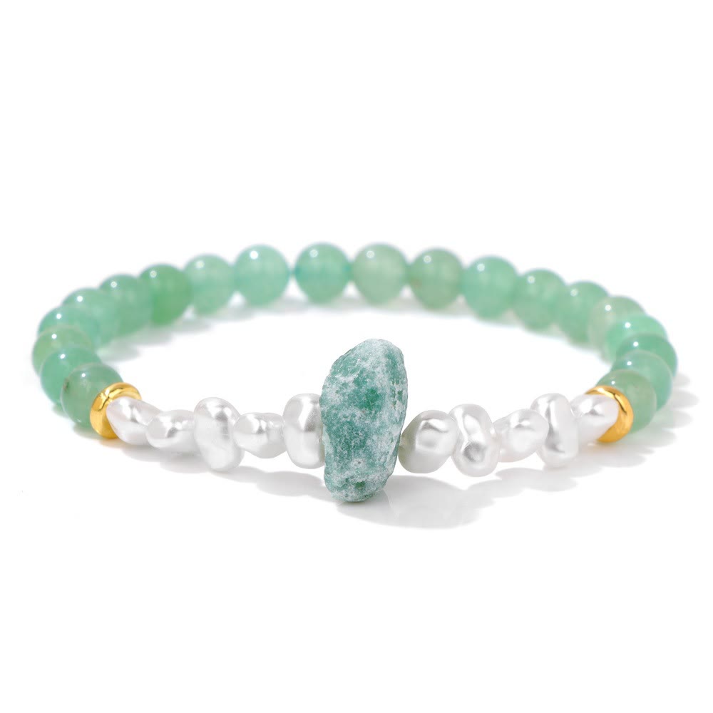 Natural Crystal Beads Bracelet - Eline-Green Aventurine-State of Style