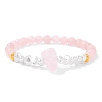 Natural Crystal Beads Bracelet - Eline-Rose quartz-State of Style