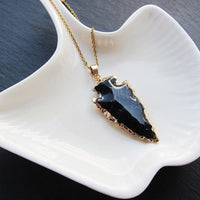 Natural Crystal Carnelian Arrowhead Necklace - Aeliana-Carnelian-State of Style
