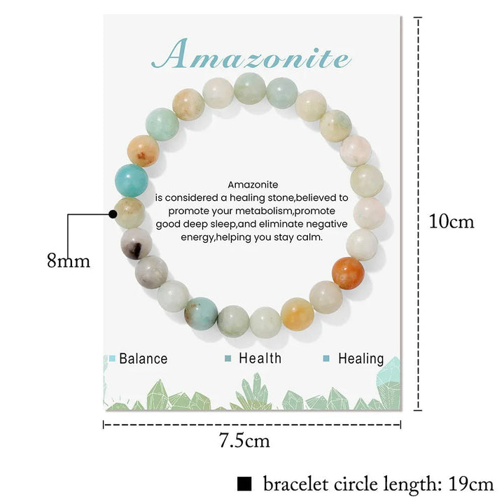Natural Crystal Healing Energy Bracelet - Aria-Amazonite-State of Style