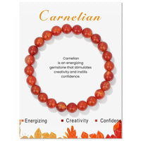 Natural Crystal Healing Energy Bracelet - Aria-Carnelian-State of Style