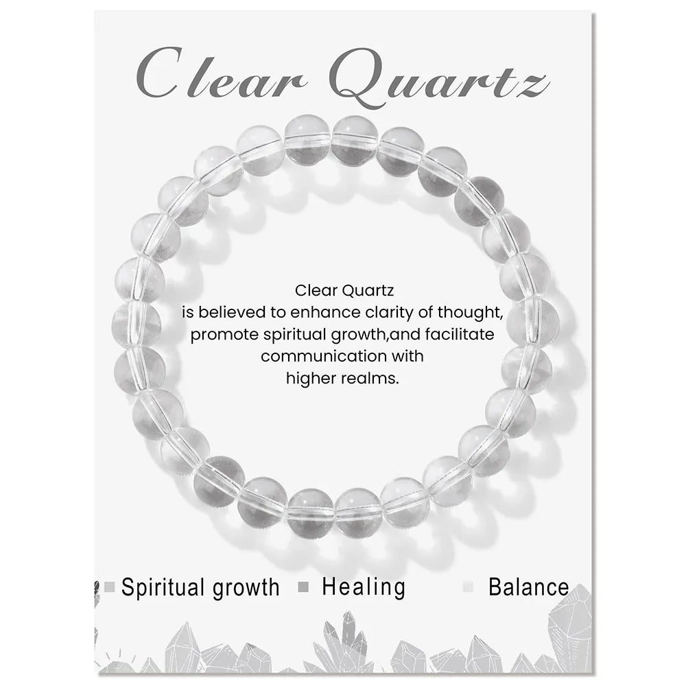 Natural Crystal Healing Energy Bracelet - Aria-Clear Quartz-State of Style
