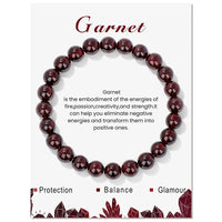 Natural Crystal Healing Energy Bracelet - Aria-Garnet-State of Style