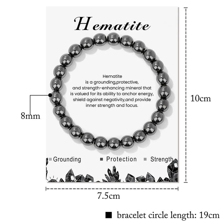 Natural Crystal Healing Energy Bracelet - Aria-Hematite-State of Style
