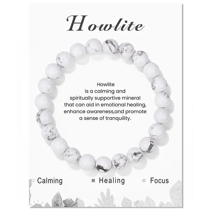 Natural Crystal Healing Energy Bracelet - Aria-Howlite-State of Style