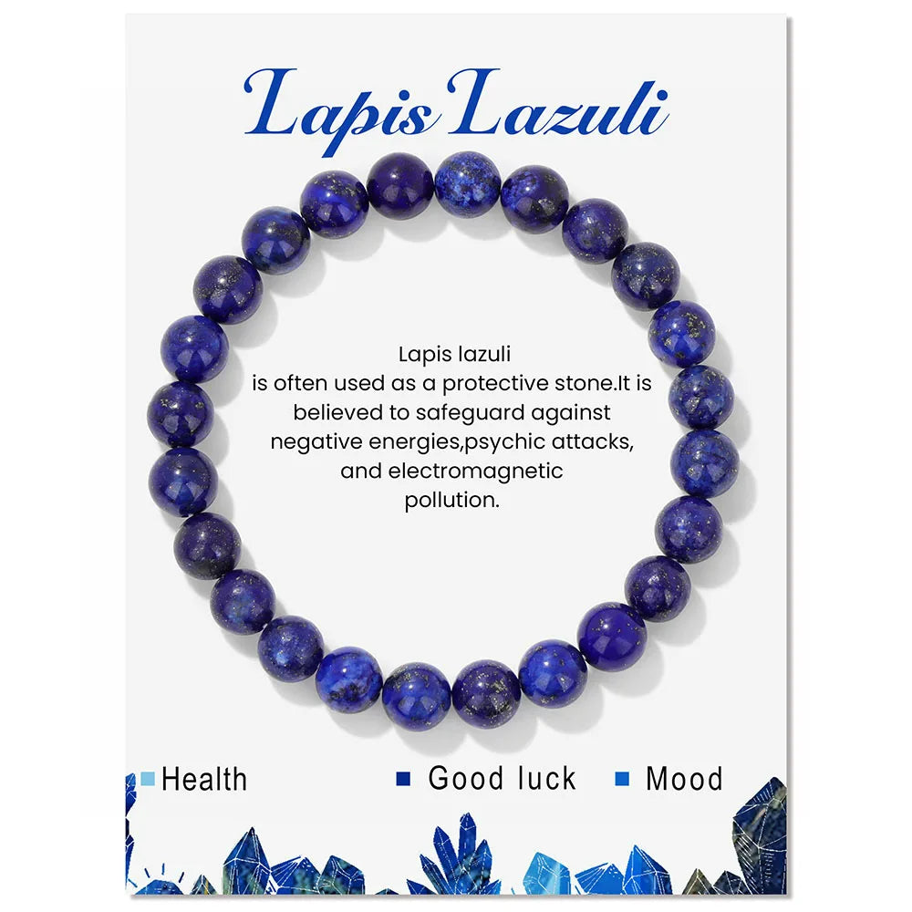 Natural Crystal Healing Energy Bracelet - Aria-Lapis Lazuli-State of Style