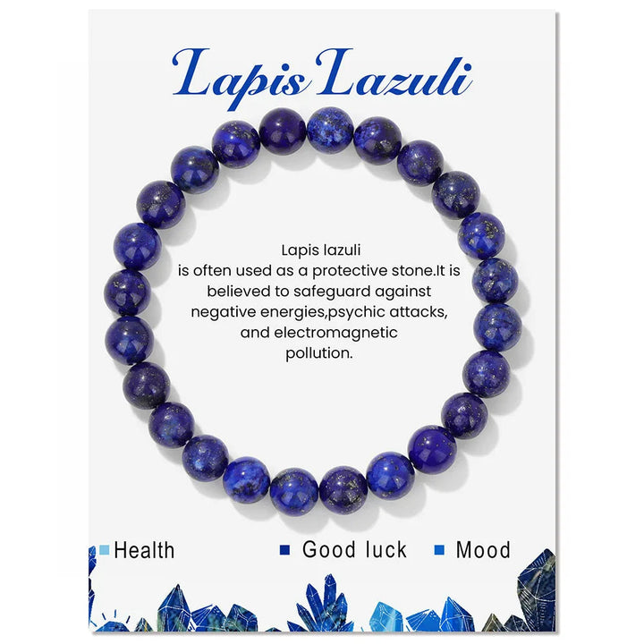 Natural Crystal Healing Energy Bracelet - Aria-Lapis Lazuli-State of Style