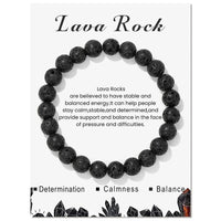 Natural Crystal Healing Energy Bracelet - Aria-Lava Stone-State of Style
