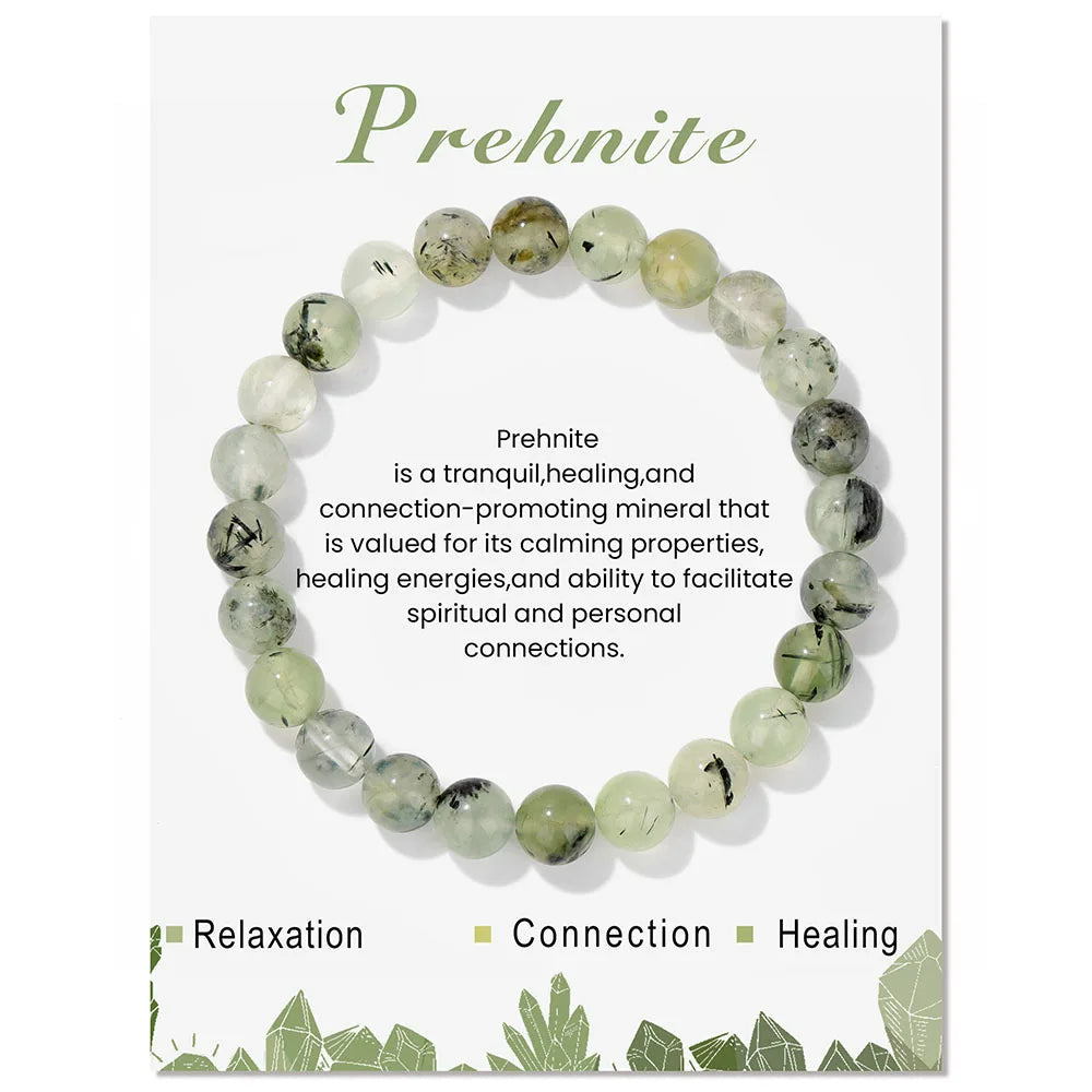 Natural Crystal Healing Energy Bracelet - Aria-Prehnite-State of Style