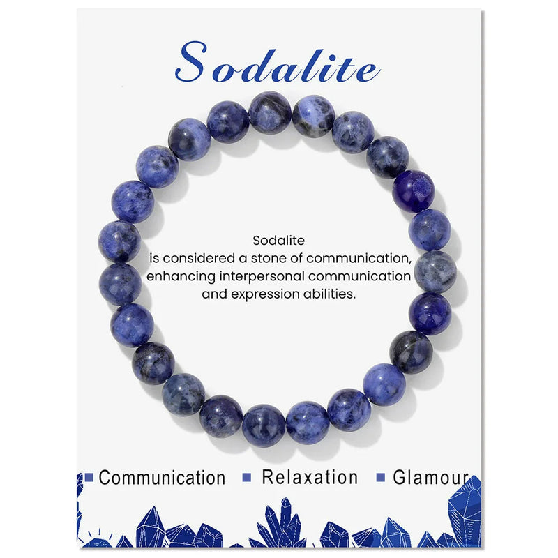 Natural Crystal Healing Energy Bracelet - Aria-Sodalite-State of Style