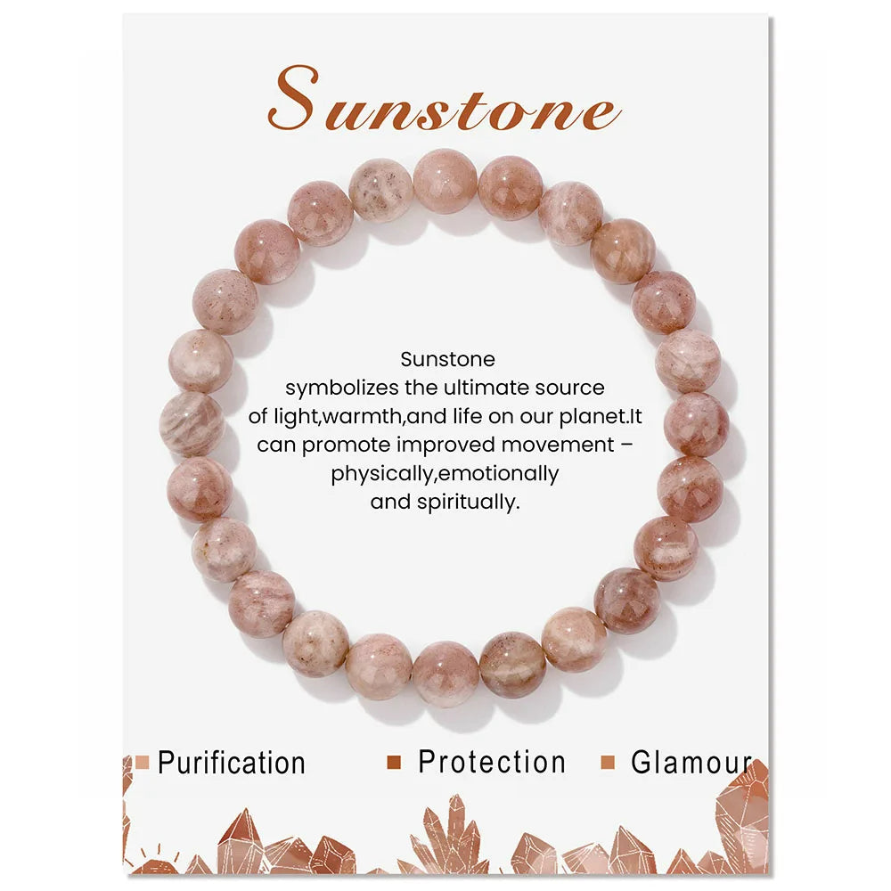 Natural Crystal Healing Energy Bracelet - Aria-Sunstone-State of Style