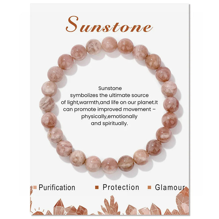 Natural Crystal Healing Energy Bracelet - Aria-Sunstone-State of Style