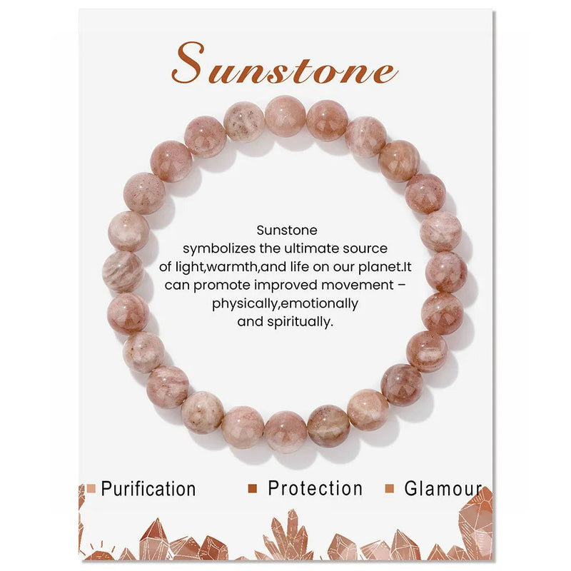 Natural Crystal Healing Energy Bracelet - Aria-Sunstone-State of Style