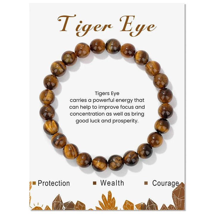 Natural Crystal Healing Energy Bracelet - Aria-Tiger's Eye-State of Style