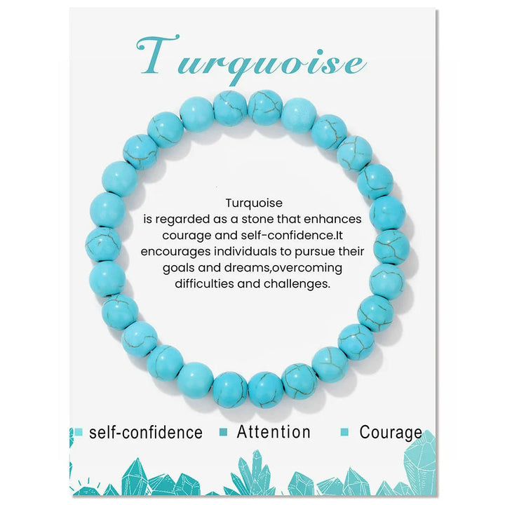 Natural Crystal Healing Energy Bracelet - Aria-Turquoise-State of Style