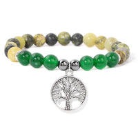 Natural Crystal Tree of Life Bracelet - Mila-Green Aventurine-State of Style