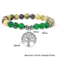 Natural Crystal Tree of Life Bracelet - Mila-Rhodonite and Rose Tiger Eye-State of Style