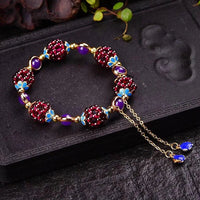 Natural Garnet Bracelet - Selina-Purple-State of Style