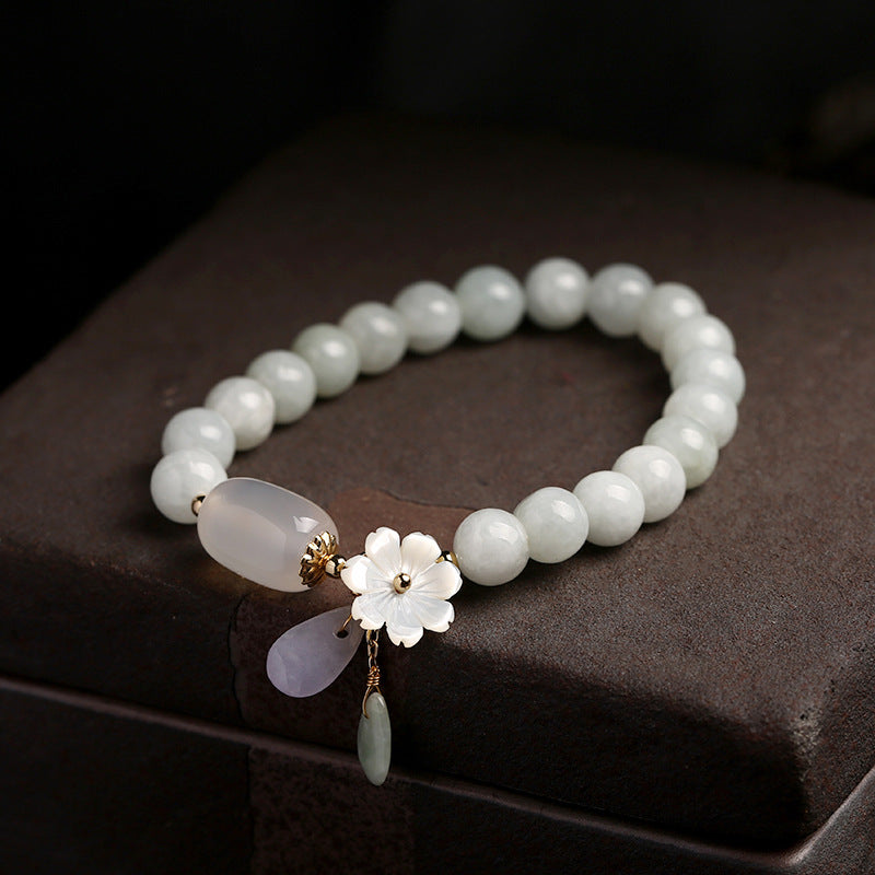 NATURAL JADE AND AGATE STONE BRACELET-State of Style