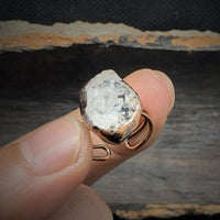 Natural Raw Birthstone Ring - Selina-April: Clear Crystal-State of Style