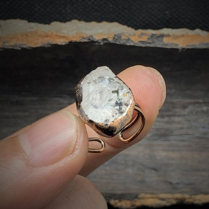 Natural Raw Birthstone Ring - Selina-April: Clear Crystal-State of Style