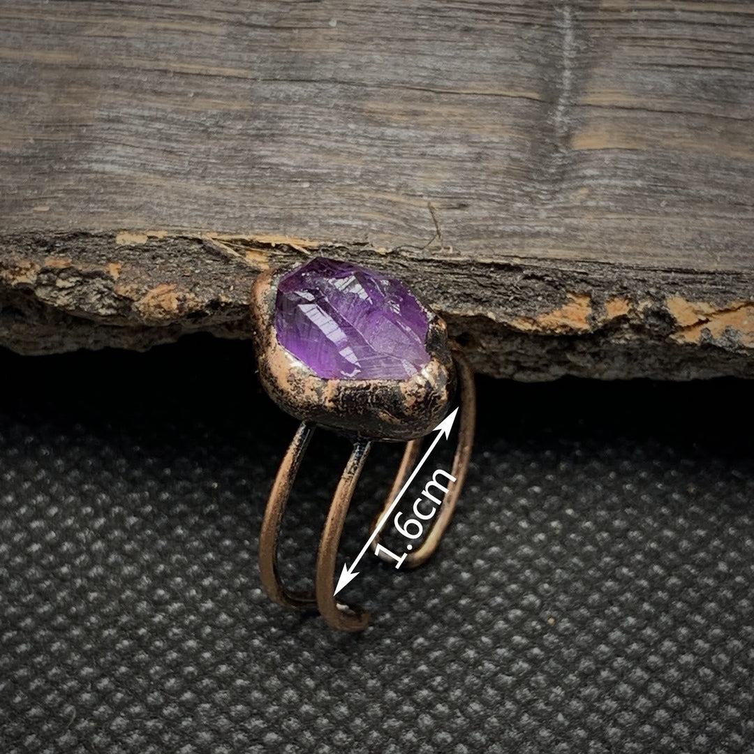 Natural Raw Birthstone Ring - Selina-January: Garnet-State of Style