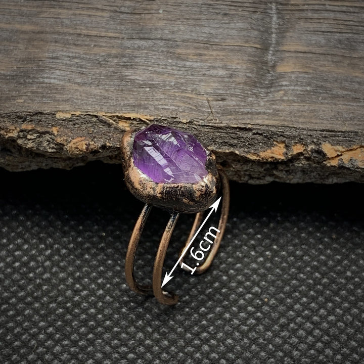 Natural Raw Birthstone Ring - Selina-January: Garnet-State of Style