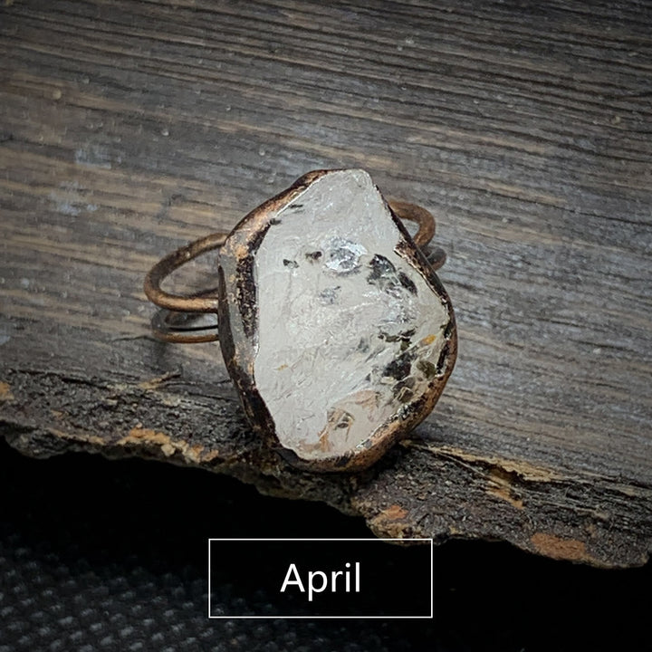 Natural Raw Birthstone Ring - Selina-January: Garnet-State of Style
