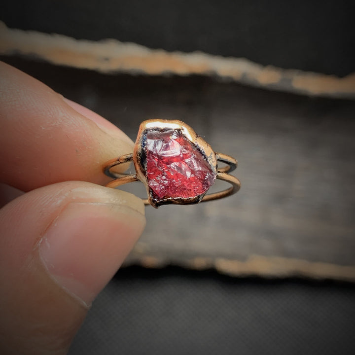Natural Raw Birthstone Ring - Selina-January: Garnet-State of Style