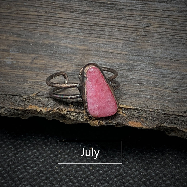Natural Raw Birthstone Ring - Selina-January: Garnet-State of Style