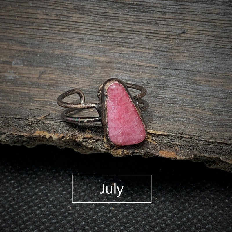 Natural Raw Birthstone Ring - Selina-January: Garnet-State of Style