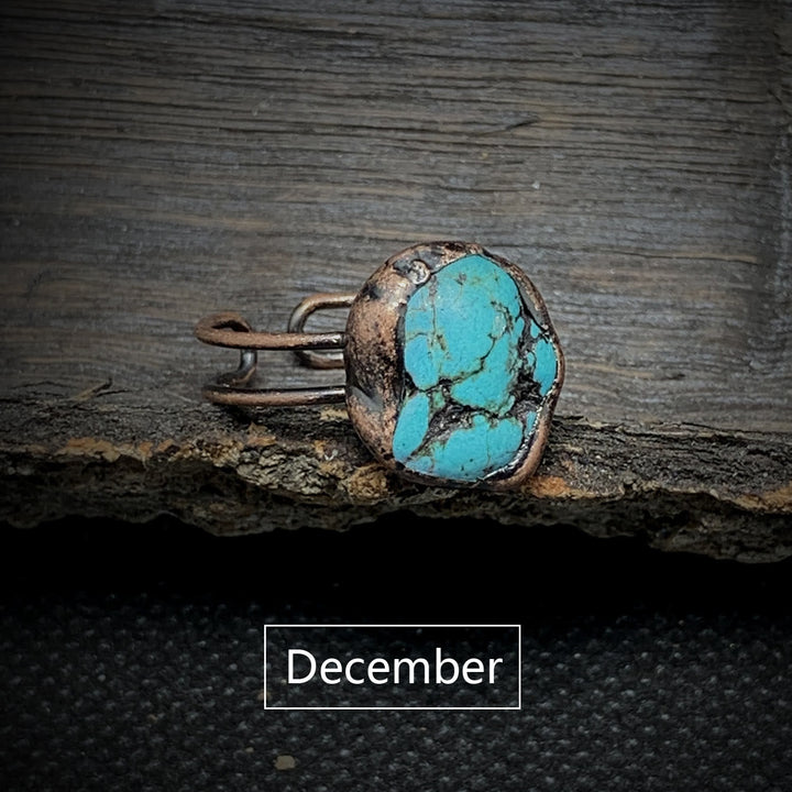 Natural Raw Birthstone Ring - Selina-January: Garnet-State of Style