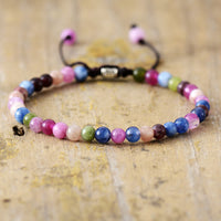 Natural Stone Pearl Adjustable Braided Bracelet – Aisha-Tourmaline-State of Style