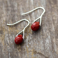 Natural Teardrop Gemstone Earrings - Serenella-Amethyst-State of Style