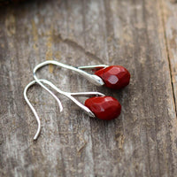 Natural Teardrop Gemstone Earrings - Serenella-Amethyst-State of Style