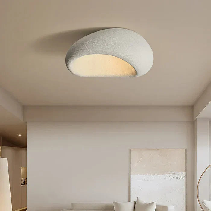 Natural Wabi Sabi Ceiling Lamp - SereneAura-White-3 Interchangeable Light-3 Interchangeable Light-State of Style