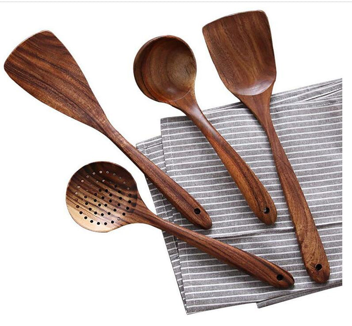 Natural Wooden Kitchen Set - RustiCook-Set of 4 pieces-State of Style